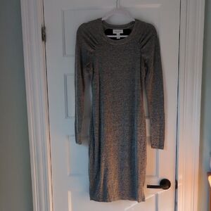 Gray Long Sleeve Dress
